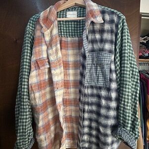 Mixed Plaid Men's Shirt